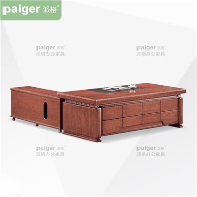 派格/PAIGER P-N1P241-X1办公桌 2.4米班台/酸枝原木色/2400W*1100D*760H